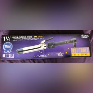 NEW Salon Curling Iron-24k Gold 1 1/4"